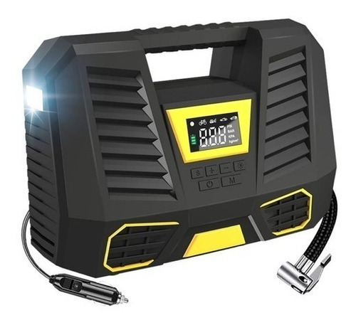 Compresor De Aire Digital 12v Con Linterna Para Auto 12v