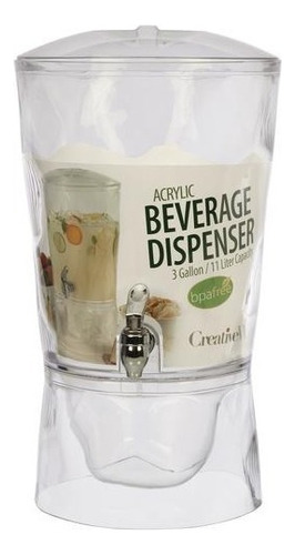 Dispensador De Bebidas Con Infusor De Frutas Y Hielera Color Transparente 11 Litros /bev23clr