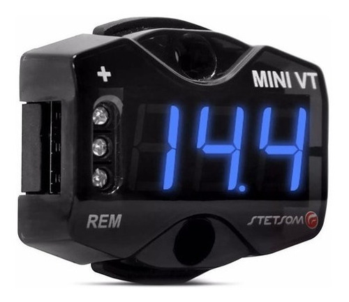 Mini Voltimetro Digital Vt Stetsom Azul Som Modulo Bateria