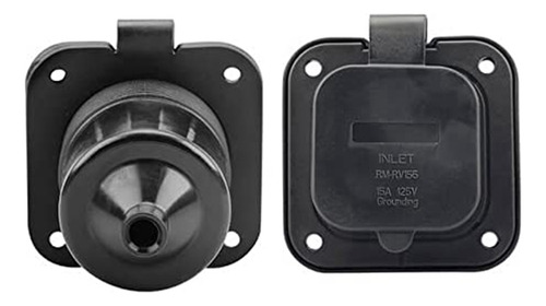 Enchufe 15 Amp, 5-15 125v Para Rv Con Tapa Impermeable