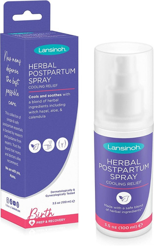 Lansinoh Spray Perineal Herbario Esencial Posparto, 3.5 Oz