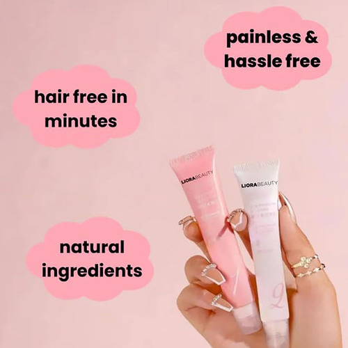 Kit De Depilación Glide&go, Crema Depilatoria Liora Beauty,