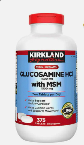 Glucosamina Kirkland+msm X 375 Tabl - Unidad a $316