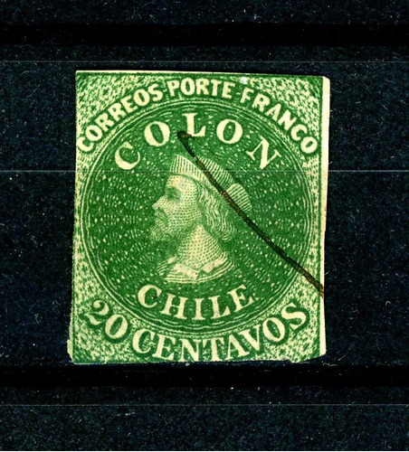 Sellos Postales De Chile. Primera Emisión N° 12 Años 1861-62