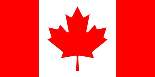 Bandera de varios países, 1,50 x 0,90 metros, Canadá
