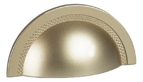 Kit 3 Puxador Shell Zen 64mm Dourado Dourado Fosco