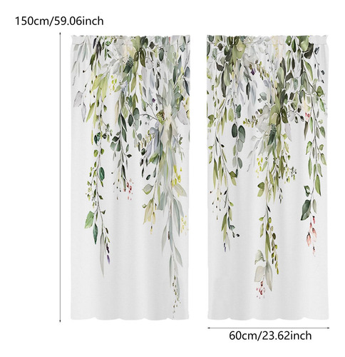 2x Hojas Cortinas De La Ventana Cortinas De De 60cmx150cm