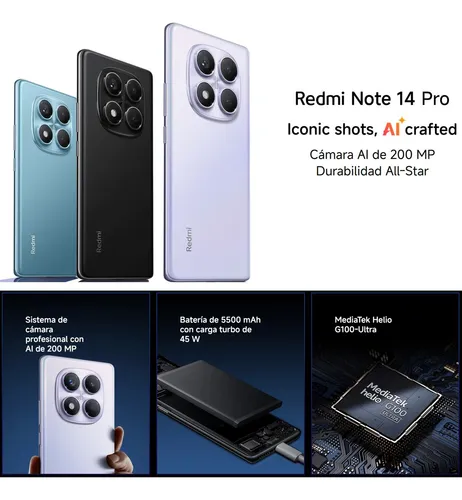 Celular Redmi Note 14 Pro 256gb/8gb, Azul + Buds 6 Play