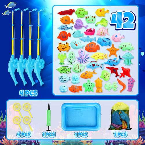 Toy Life - Juego De Pesca Magnético Para 4 Jugadores Para Ni