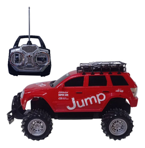 Camioneta De Controle Remoto Recarregavel Jump Cor:vermelho Cor Preto