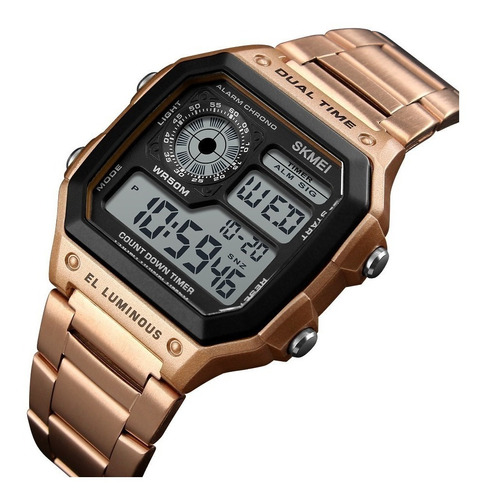 Reloj Skmei 1335 Rose Digital Calendario Alarma Cronometro