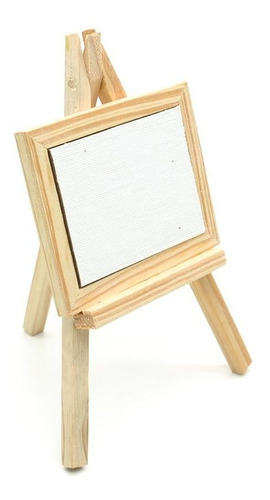 Mini Cavalete Para Pintura De Madeira Simples - 18,5x12cm