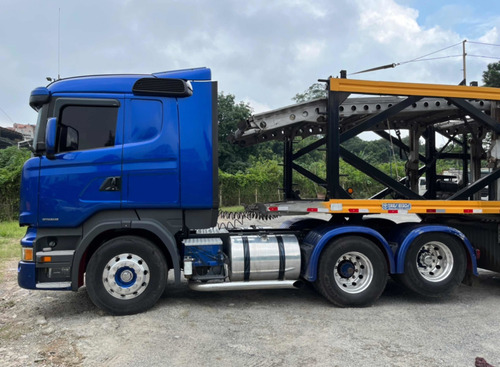 Imagem 4 de 15 de Scania R-440 14/14 Azul 6x2 Cegonheiro Gustavo-caminhões