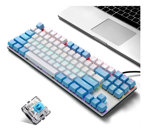 Teclado Iblancod Keycap Injection Keys Azul&blanco (azul) K8