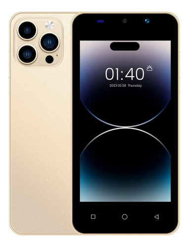 Teléfono Inteligente Android Barato I14 Mini 5.0 Pulgadas Dorado