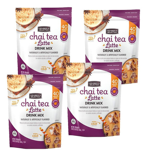 4 Te Chai Latte En Polvo Mix Members - g a $69