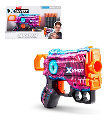Lanza Dardos Menace Skins Con 8 Dardos X-shot - Enigma