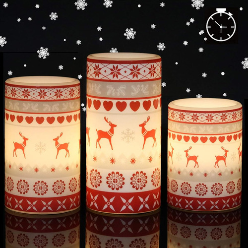 Velas Led Parpadeantes Sin Llama A Bateria Diseño Navidad 3