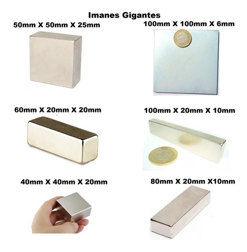10 Imanes Neodimio 30mm X 20mm X 2mm N35 Biomagnetismo Xto