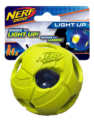 Nerf Dog Bash Ball Dog Toy With Interactive Led, Lightweight