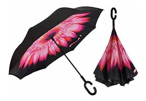 Capa Mrtlloa Doble Invertido Paraguas Con Forma De C De La M