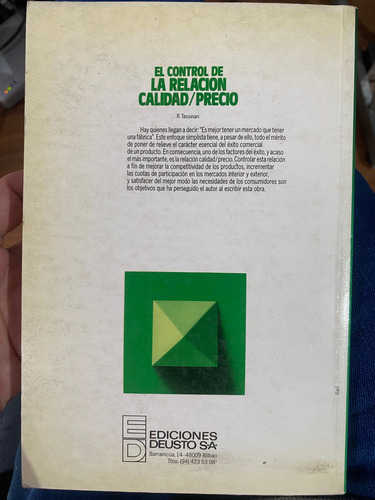 El Control De La Relación Calidad/precio R Tassinari Deusto (Usado)