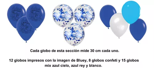 GENERICO Pack Decoración Globos Cotillón Bluey cumpleaños