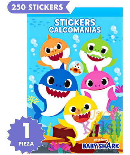 Block De Stickers Calcomanias Baby Shark - Pingusblock