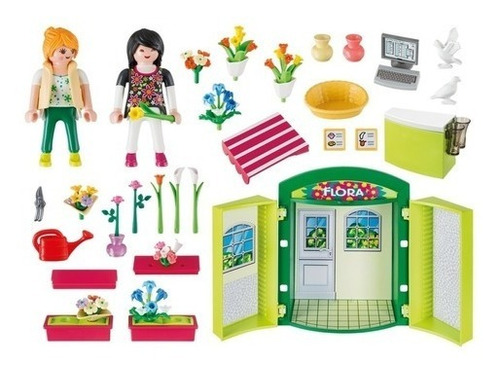 Playmobil 5639 Flora Shop Tienda Plantas Flores Vivero Cofre