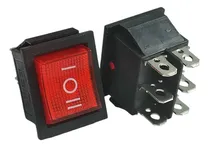 Comprar Switch Suiche  On Off On 20a 6 Pines Con Luz 3 Pases Rojo