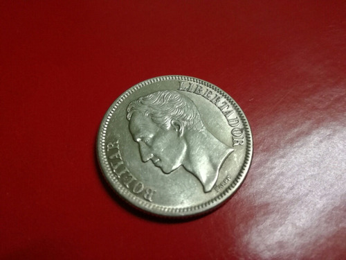 Moneda De Plata Bolivar Libertador