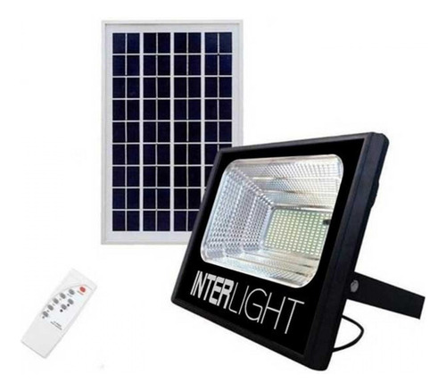Foco Proyector Led 60w Con Panel Solar Interlight / Mimbral