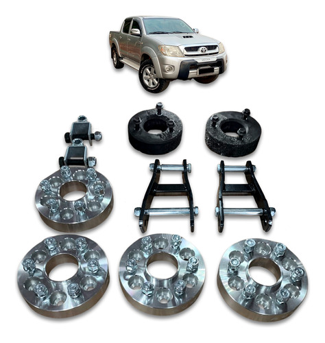 Kit Elevação Completa Hilux Até 2015 1 Ou 2 Pol E Espaçador