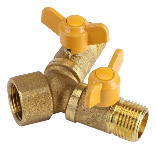 * Conector De Doble Grifo G1/2 De Latón For Riego De Jardín,