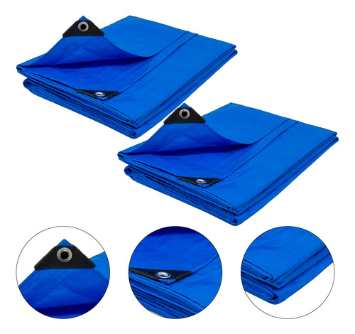 Kit 2 Lonas P.e. Multiuso Azul 100 Micras 3x3m - Itacorda