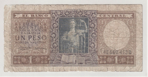 Billete Argentina 1 Peso 1947 (c85)