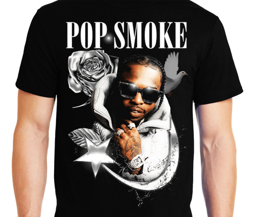 Pop Smoke - Blanco- Rapero - Hip Hop - Poleras