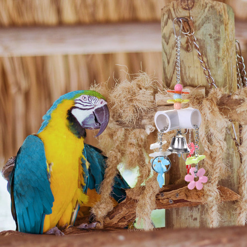 Juguete Colgante Para Pájaros Con Forma De Jaula Para Loros,