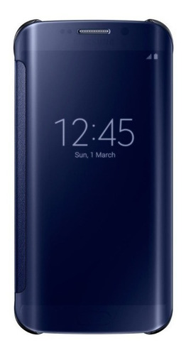 Samsung Clear View Cover  Para Galaxy S6 Edge Azul