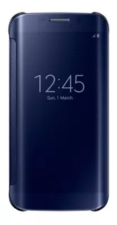 Samsung Clear View Cover Para Galaxy S6 Edge Azul