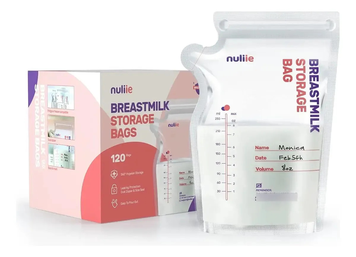 Bolsas Nuliie Para Almacenamiento De Leche Materna - 120 Pcs