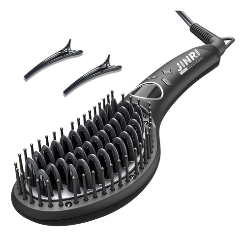 Jinri Hair Straightener Brush,30s Fast Heating Ceramic Hair.