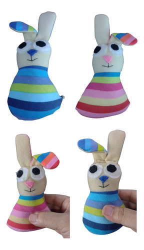 Muñecos De Apego No Peluche Set 4 Conejos Pascuas