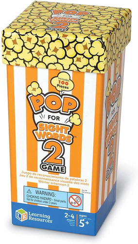 Learning Resources Pop For Sight Words 2 Game, Homeschool, E