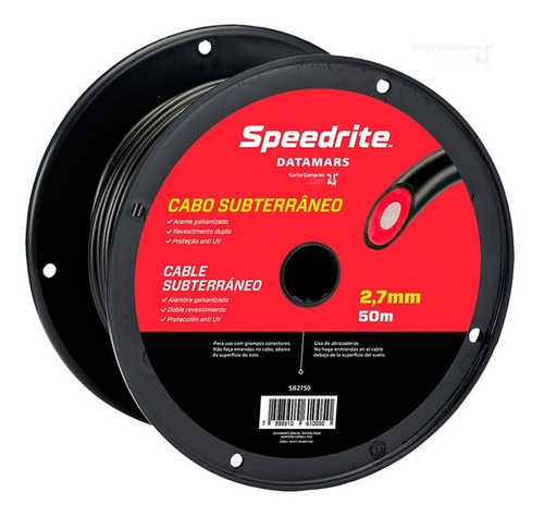 Cabo Subterrâneo Para Cerca Elétrica 2,7mm X 50m Speedrite