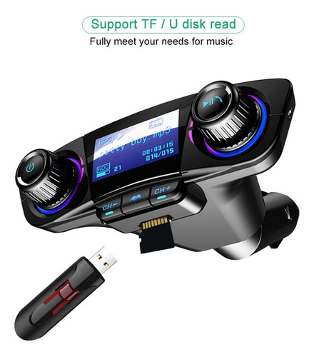 Coche Mp3 Player Bt Fm Transmisor Manos Libres
