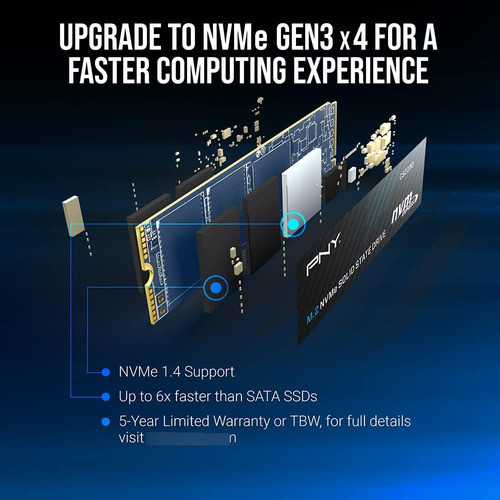 Pny Cs2230 Ssd M.2 Nvme De 1tb Almacenamiento Rápido Y Efi