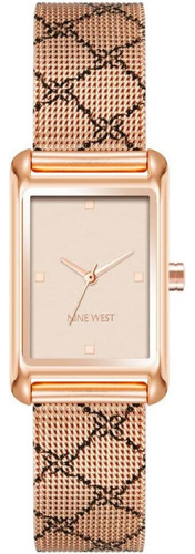 Nine West Reloj De Malla Para Mujer, Oro Rosa