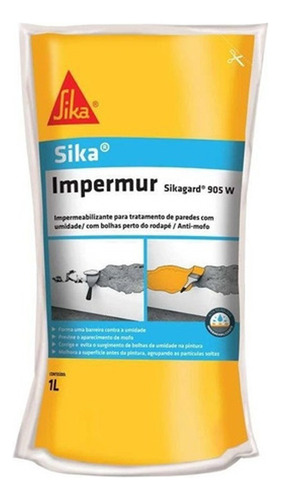 Impermeabilizante De Paredes Com Umidade Sika Impermur 1lt
