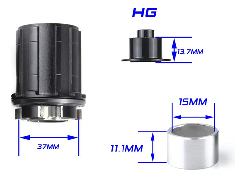 Freehub Body Núcleo Para Maza Arc Hg Liberación Rápida